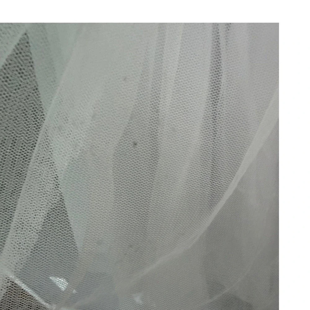 Davids Bridal Girls White Lace and Tulle Flower Girl Dress Size 5 Formal Wedding - Picture 3 of 6